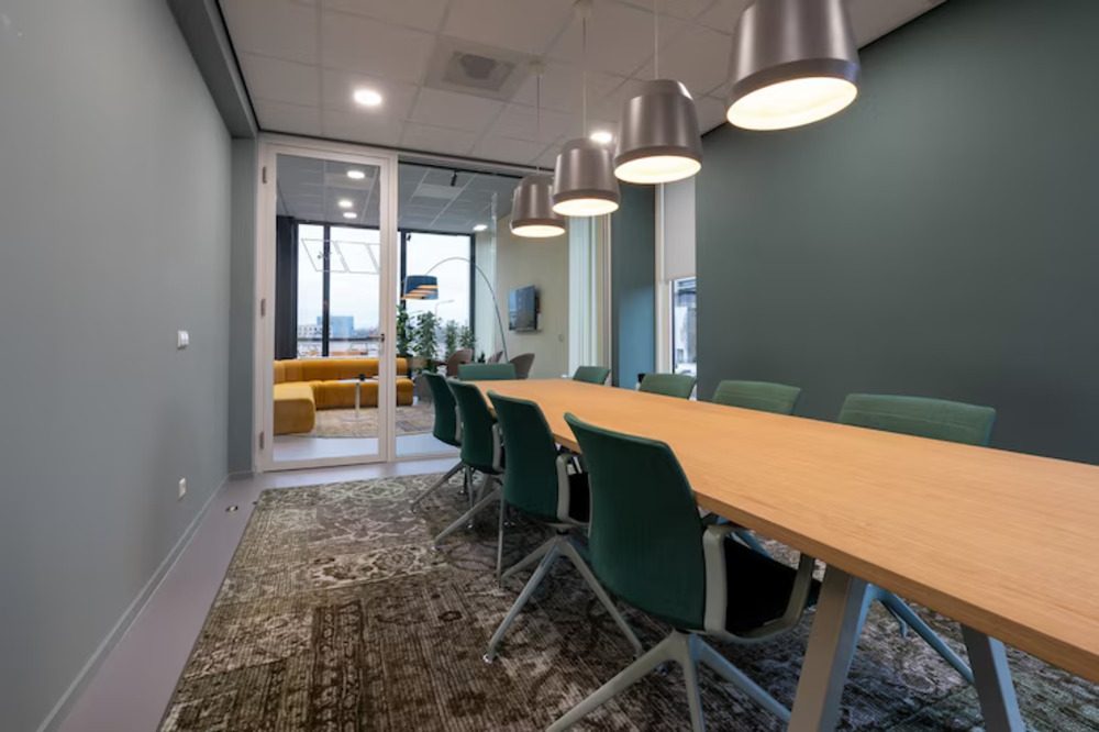 Add LED lighting fixtures to office spaces